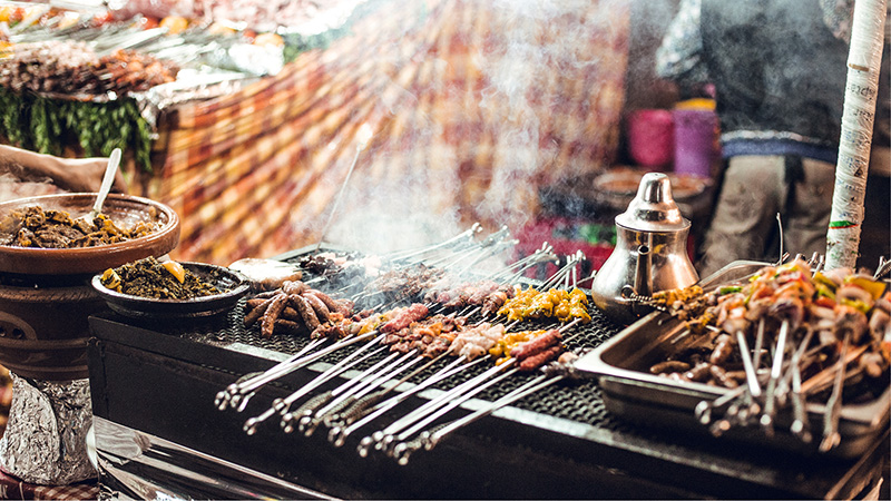 Moroccan food cuisine street food